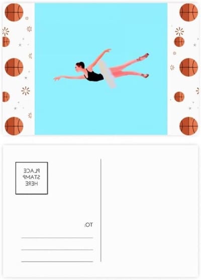 Ballet Action Talent Display Performance Basketball Postcard Set Thanks Card Mailing Side 20pcs