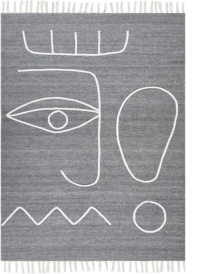 YAVU - Vloerkleed - Grijs - 140 x 200 cm - Polyester