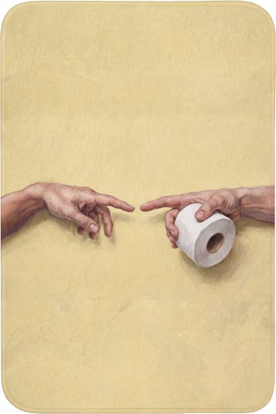 Badmat 60x90 cm - Antislip - Klassiek - Kunst - Humor - Badmatten voor badkamer - Badkamermat - Douchemat - Badkamer mat