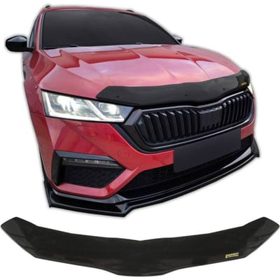 SCOUTT | Motorkapbeschermer Deflector Voor Skoda Octavia 4 Vanaf 2020, Aerodynamisch, Eenvoudige Montage, Geen Boren Vereist