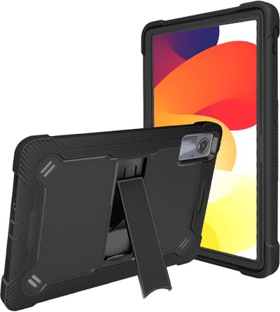 Avizar Hoesje Geschikt voor Xiaomi Redmi Pad SE schokbestendig met standaard, Zwart