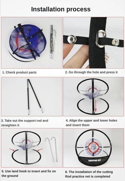 Golf Chipping Net - 3 gaten - Golf Training - ATHLIX