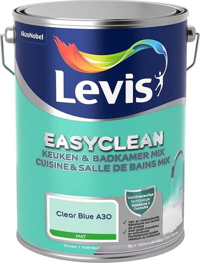 Levis - Easyclean Keuken & Badkamer Mix - Clear Blue A30 - Mengverf - 5 L