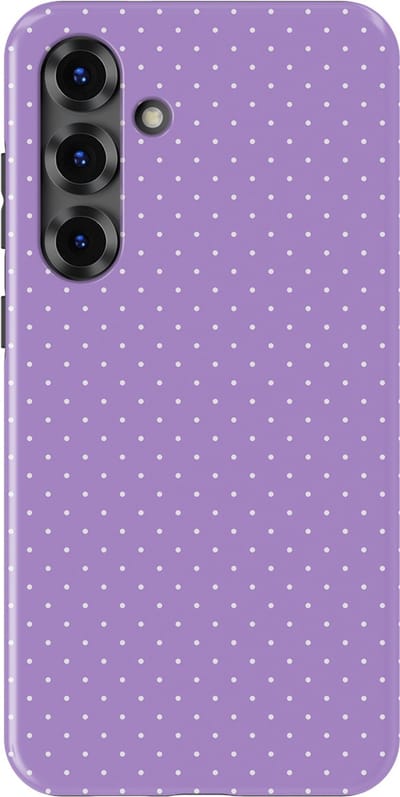 Micro Dots Tough Hoesje Samsung Galaxy S25 Plus | Geschikt Voor Mag | Stippen Motief Backcover Samsung Galaxy S25 Plus Mauve Dots