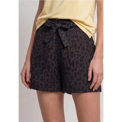 High Waist shorts met paperbag tailleband