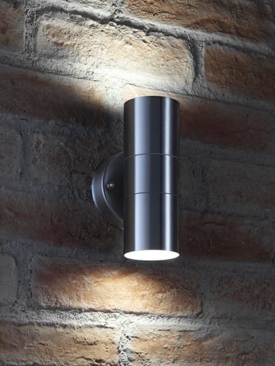 Roestvrijstalen dubbele wandlamp voor binnen en buiten met koelwitte LED-lampen