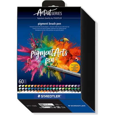 STAEDTLER - Artist Series - pigment arts - brush pen - set met 60 kleuren
