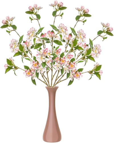 Emerald Kunstbloemen Kersen bloesems - 5x - 90 cm - lichtroze - Kunst zijdebloemen