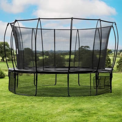 Trampoline Veiligheidsnet - Buiten trampoline - Veilig Springplezier - Met handige zakken - 15FT - Zwart