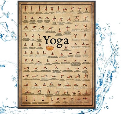 Yoga Oefenposter - Houdingen Grafiek - Flexibiliteit Vergroten - Visuele Instructie - 30x40cm 50x70cm