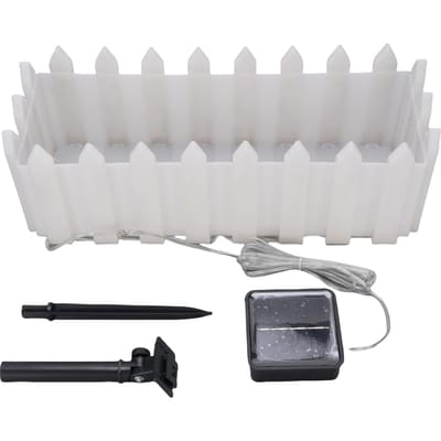 LED Bloempotlamp Zonne-energie RGB 8 Modi IP55 Regenbestendig Oplichtende Plantenbak voor Balkon white