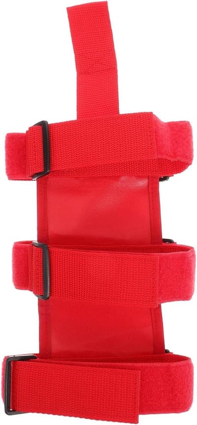 Brandblusser Houder - Bevestigingsriem - Veilige Bevestiging - Universele Compatibiliteit - 23 x 18 x 18 cm - Rood