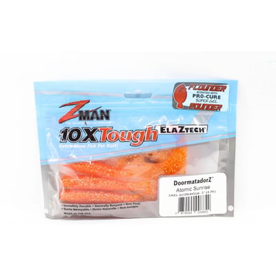 Zman Zacht kunstaas DoormatadorZ 5 Inch 4/Pack Atomic Sunrise (8842) white