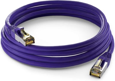 LogiLink CQ308VS RJ45 Netwerkkabel, patchkabel CAT 6A S/FTP 7.50 m Violet Vlambestendig, Halogeenvrij, Snagless 1 stuk(s)