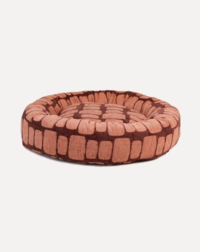 DOGGUO® Donut Hondenmand - S 50x50 cm - Orthopedisch Hondenkussen - Honden Kussen voor Hond & Katten - Zachte Hondenbed met Rand - Wasbare Hoes - Memory Foam - Dog Bed - Coussin Chien - Bordeaux Peach