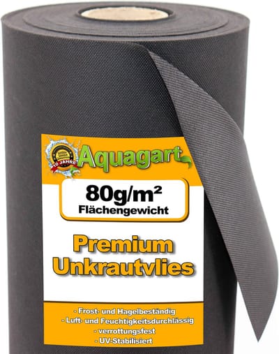 14 m² tuinvlies, onkruidwerend doek, mulchvlies, 80 g, 1,4 m breed
