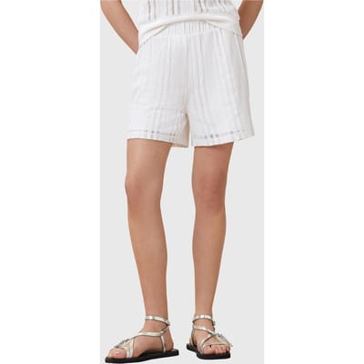 AllSaints Giana Crochet Short Tofu White Taglia: L | Pantaloncini Outlet | Donna | Bianco