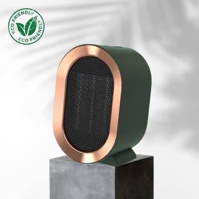 Mini Elektrische Ruimteverwarmer 800W / 1200W – Groene Draagbare Persoonlijke Heater voor Thuis & Kantoor