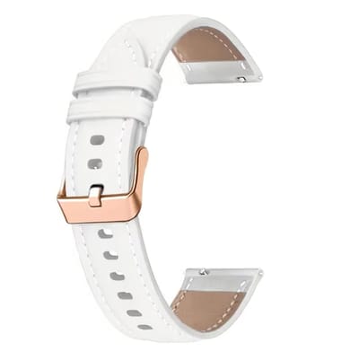 Go Go Gadget - Smartwatch bandje - Geschikt voor Garmin Venu 2s/3s, Vivoactive 4s, Forerunner 255s/265s, Huawei Watch GT 5 Pro/5/4 - 42mm/41mm - Rose goude gesp - Wit
