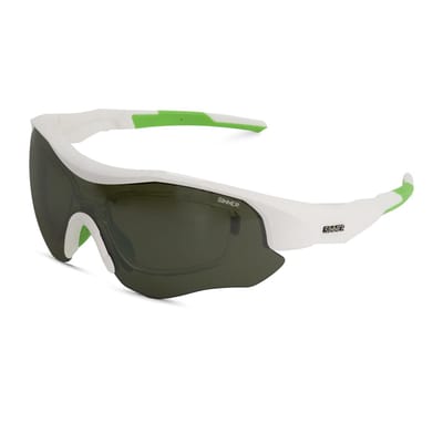 SINNER Triple II - Sportbril/ Zonnebril - SINTRAST® lenzen - Wit/ Groen - Golf lens - Unisex - One size