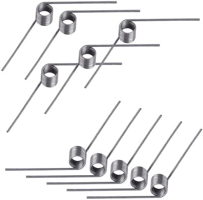 10 Stuks Kleine Torsiespringen van RVS, Draaddiameter 0.7mm, Buitendiameter 5mm, 9 Spoelen, 120 Graden Hoek, Ideaal voor Mechanische Toepassingen en DIY Projecten