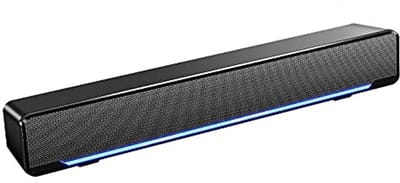 Soundbar - 3D-stereogeluid - Draagbaar en USB-aangedreven - Zwart - Geluidskwaliteit - Geschikt voor Desktop en TV - Model V-196