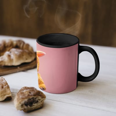 Magische Mok - Foto op Warmte Mokken - Koffiemok - Kostuum - Geitje - Paashaas - Magic Mok - Beker - 350 ML - Theemok
