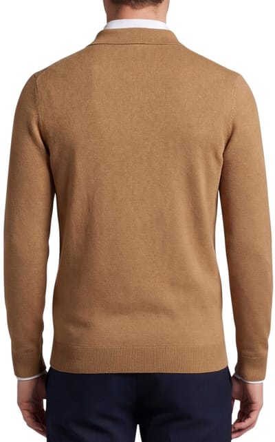Lyle & Scott Merino Mix Lange Mouwen Polo Shirt - Bruin