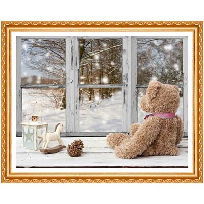 Diamond Painting Beren Diamond Painting Cartoon,diamond Painting Teddyberen 20X30CM gray