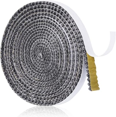 Kachel Deur Pakking - Glasvezel kachelkoord - Open Haard Tape Afdichting - Zelfklevend plat - Voor Open Haarden Houtkachels - 4 M x 2 mm x 15 mm