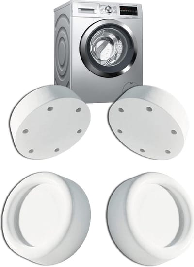 Universele rubberen voeten voor wasmachines en drogers - geluiddempende anti-vibratiepads - 4 stuks