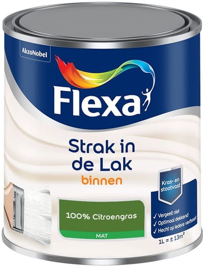 Flexa - Strak In De Lak Binnenlak Mat - 100% Citroengras - Mengverf - 1 L