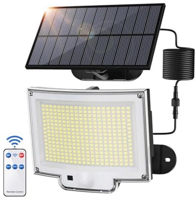 Buitenlamp op Zonne-energie met Bewegingsmelder - 318 LED's, 3 Modi, Waterdicht en Superhelder