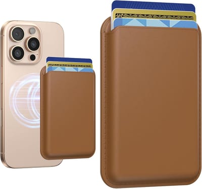Casemania Portemonnee Pasjeshouder - Bruin - Telefoon Card Wallet Geschikt voor MagSafe - Magnetische Kaarthouder Geschikt voor iPhone 12/13/14/15/16/Plus/Pro/Pro Max
