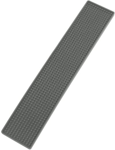 Slim serviesset - extra smal - grijs - kunststof - 42 x 1,5 x 8 cm