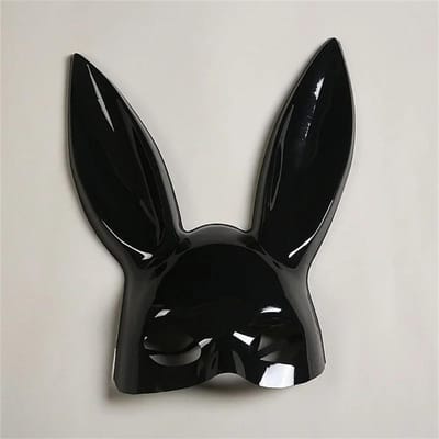 Halloween Konijnenoren Halve Masker Helder Mat Konijn Cosplay Dans Kostuum Feest Maskerade Festival Anime Bar Nachtclub Accessoire