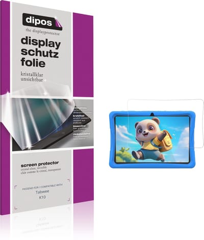 dipos – 2x Beschermfolie geschikt voor Tabwee K10 | Krasbestendige & heldere Screenprotector Ultra-Thin