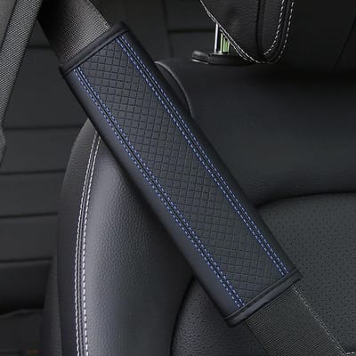Autogordelpads - Gordelhoezen - Comfortabel Rijden - Schouderbescherming - 2 Stuks - Zwartblauw