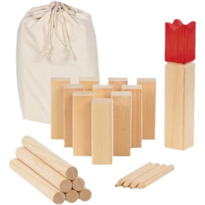 GOKI KUBB - Vikingschaakspel - In Katoenen Zakje - 5 Jaar