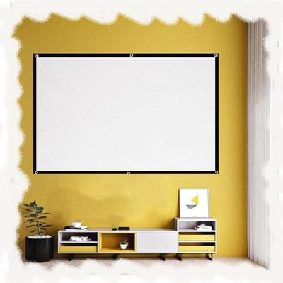 Projectiescherm - Filmscherm Beamer - Thuisbioscoop Creëren - Kreukvrij Elastisch - 84 inch - Wit