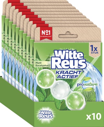 Witte Reus Pro Nature Munt Eucalyptus Toiletblok 50g - WC blokjes - Voordeelverpakking - 10 stuks