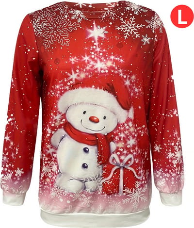 Bovista Kersttrui - Dames - Foute Kersttrui - Christmas Sweater - Kerst Sweater - Christmas Jumper - Pyjama - Pullover - Maat L