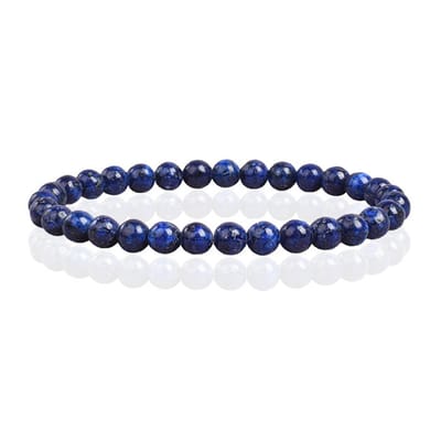 6mm Memphis Natuursteen Armband - Lapis Lazuli