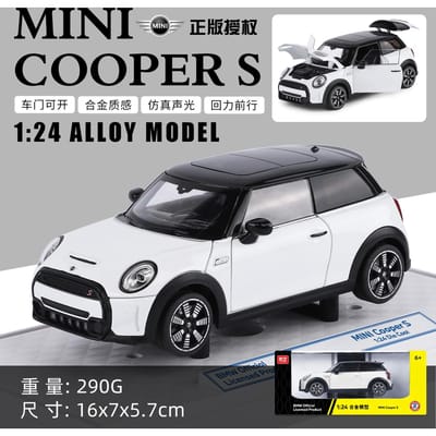 1:24 Bmw Mini Cooper S F56 Luxe Compacte Sport Hatchback Legering Metaal Diecast Modelauto Huisdecoratie Desktop Display Speelgoed