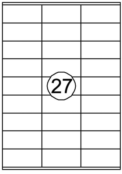 Etiket quantore 70x32mm 2700st | 10 stuks