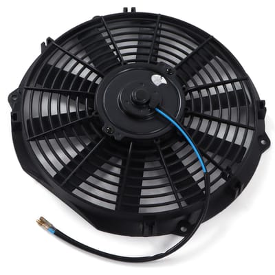 12 inch Elektrische Radiator Koeling Dunne Ventilator Push Pull 2100 RPM 10 Bladen Universeel voor Auto 12V 80W black
