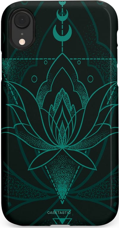 Casetastic Hoesje Geschikt voor Apple iPhone Xr - Stijlvolle Beschermende Duo-layer Case - Lotus Zen