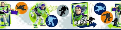 Disney - Toy Story - Buzz Lightyear - Behangrand - Wanddecoratie - Muursticker - Wandsticker - Muurdecoratie - Vinyl - Zelfklevend - Herplaatsbaar - Kinderkamer.