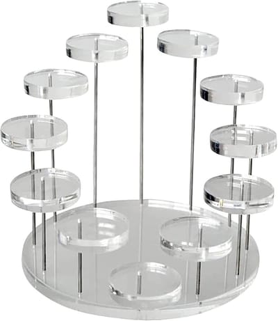 Acryl Ring Display - Oorbelhouder Hanger - Sieraden Tonen - Meerlaags Ontwerp - Desktop Formaat - Transparant