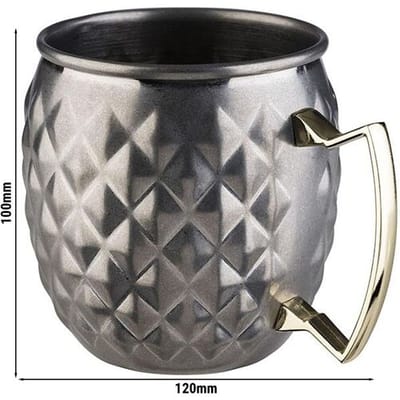 GGM Gastro (6 Stück) Becher - MOSCOW MULE - 500ml - Silber - mit Henkel